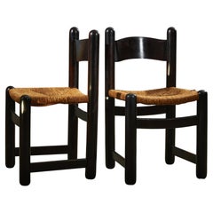Rustic Wicker Chair with Solid Wooden Frame