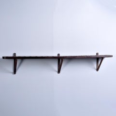 Rustic Wood and Iron French Shelf-Style Wine Rack