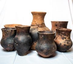 Rustic Wood-Ash Fired Vase Made from Local Clay