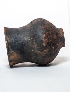 Rustic Wood-Ash Fired Vase Made from Local Clay