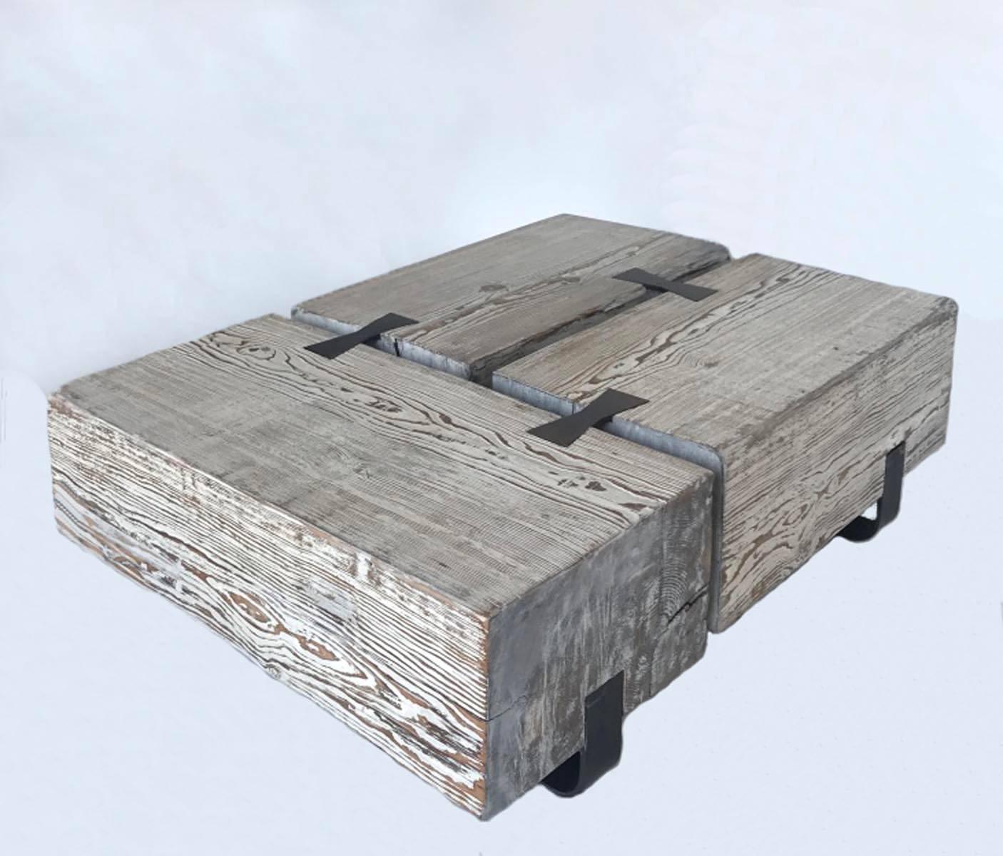 rustic beam coffee table