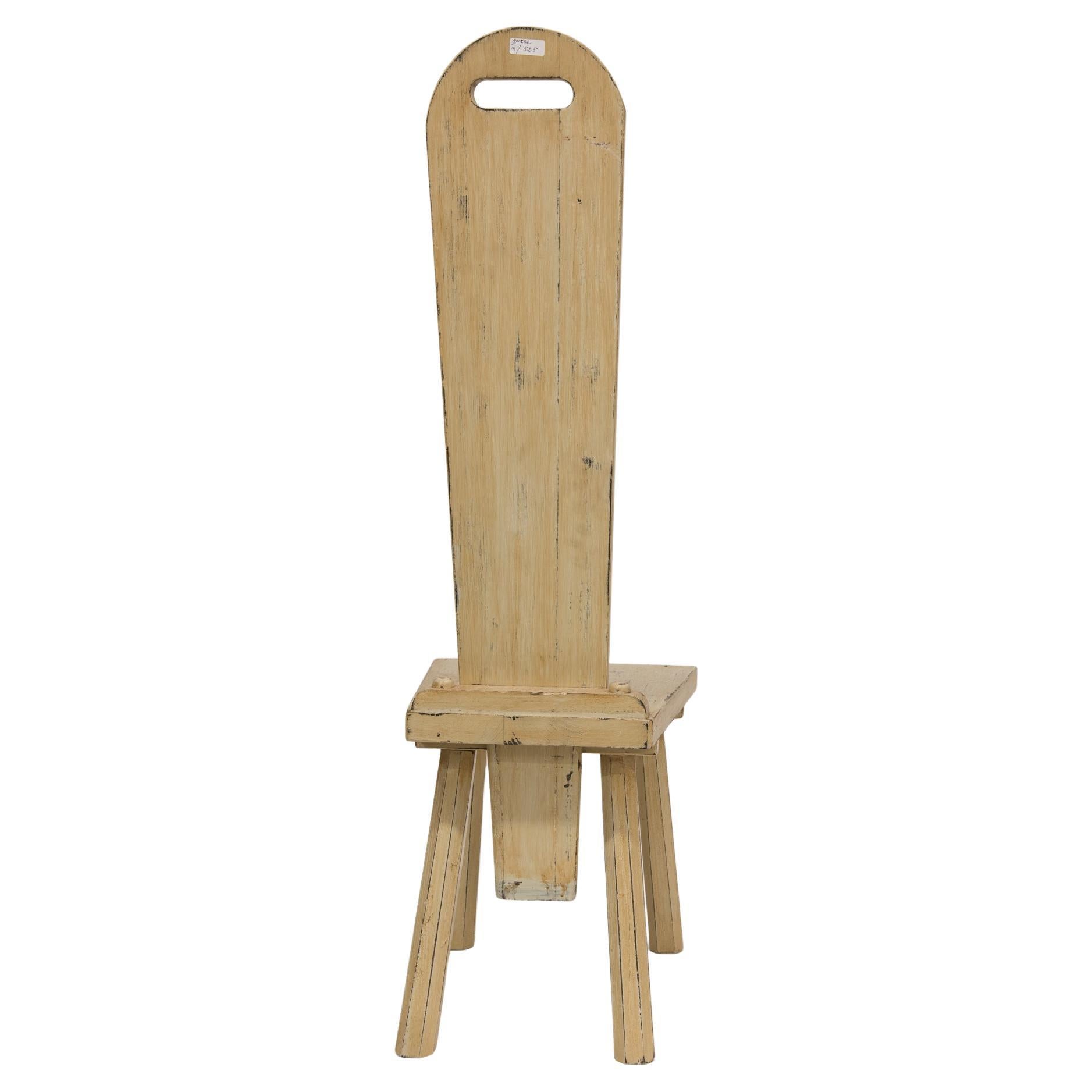 Rustikaler Holzstuhl mit abnehmbarer Rückenlehne im Zustand „Hervorragend“ im Angebot in Alessandria, Piemonte