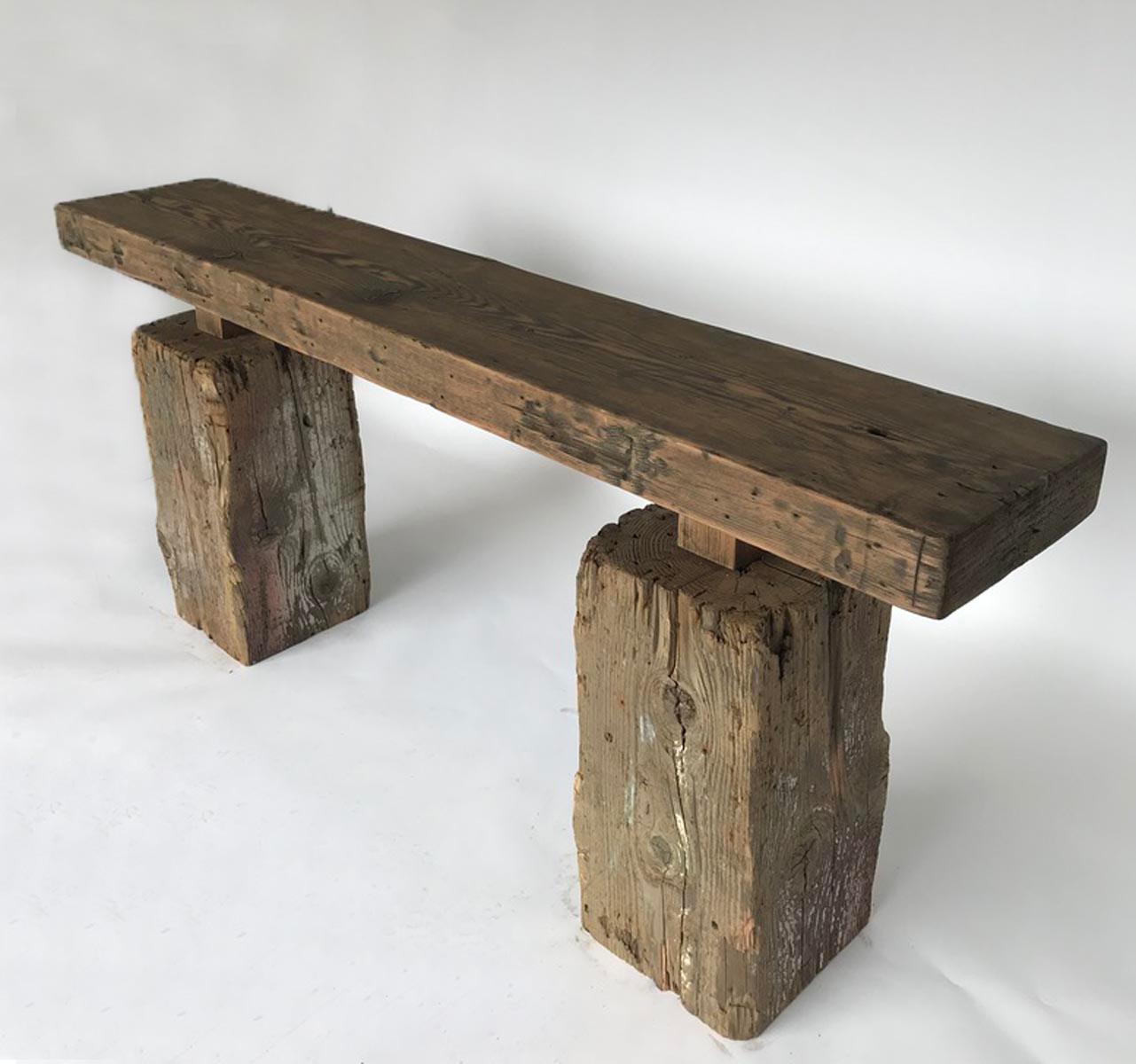 Guatemalan Rustic Wood Console Table