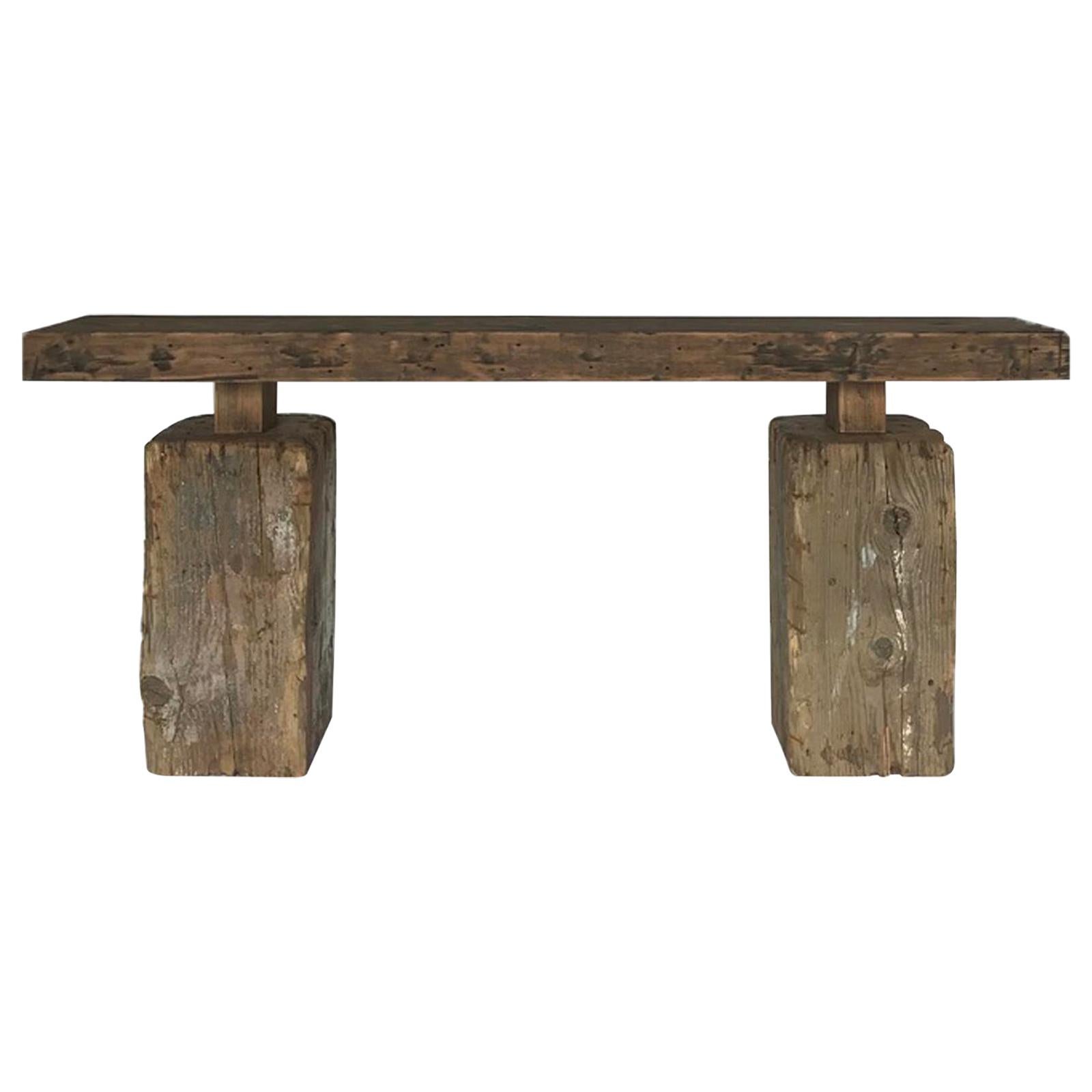 Rustic Wood Console Table