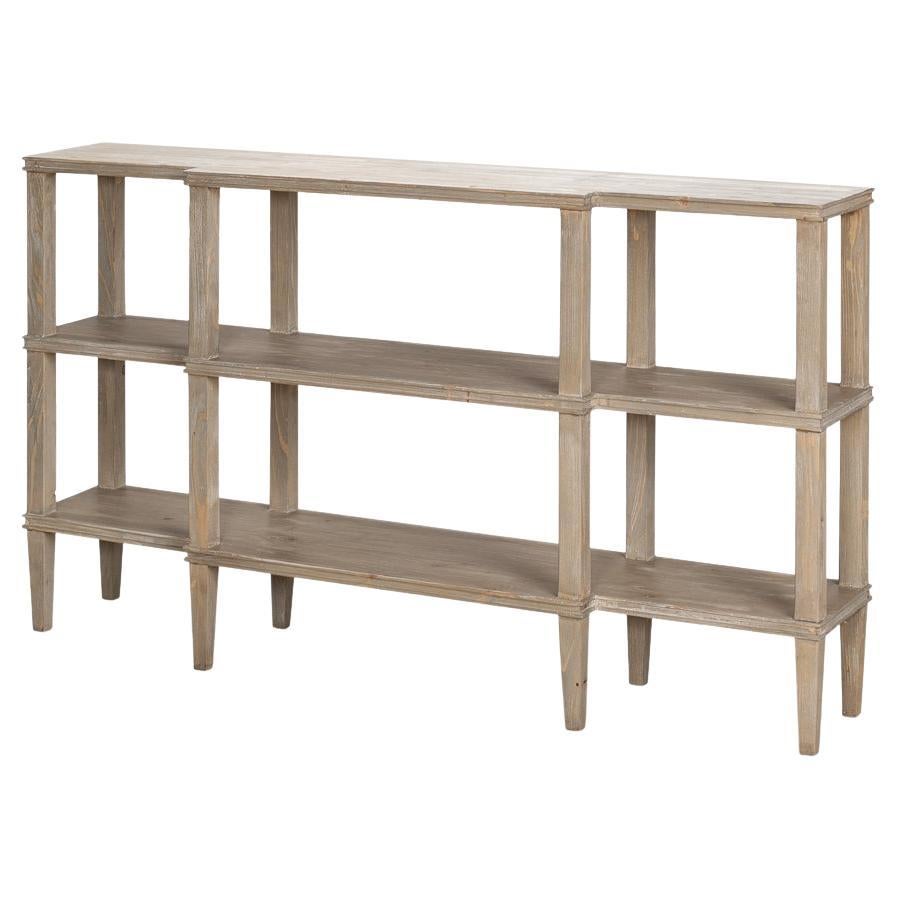 Rustikale Holz Display Konsole im Angebot