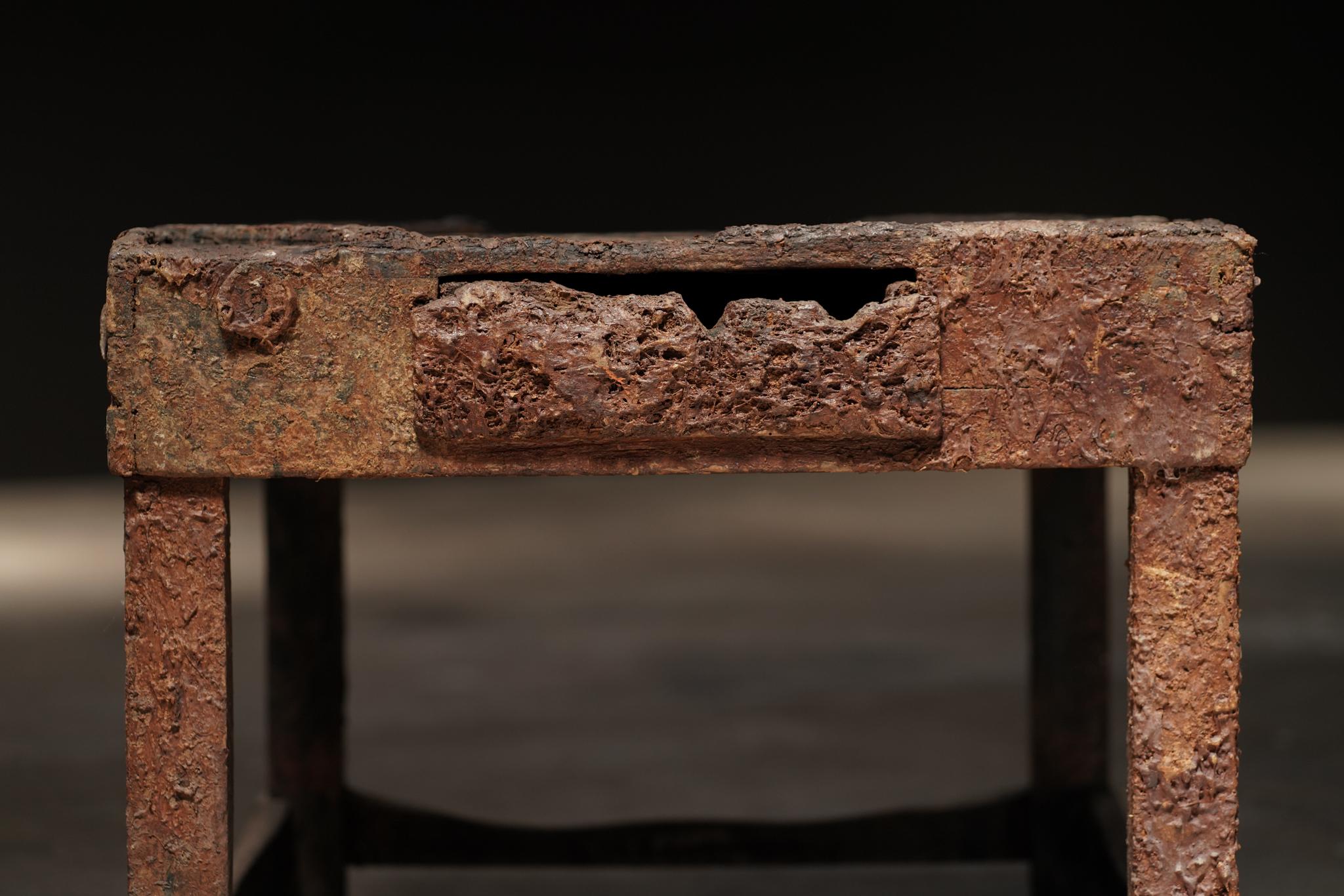 Japanese Rustic Wood Table For Sale