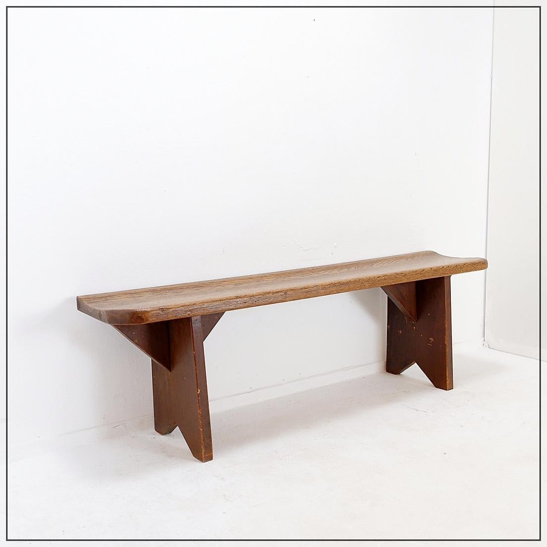 Rustic wooden bench - 20th For Sale 6