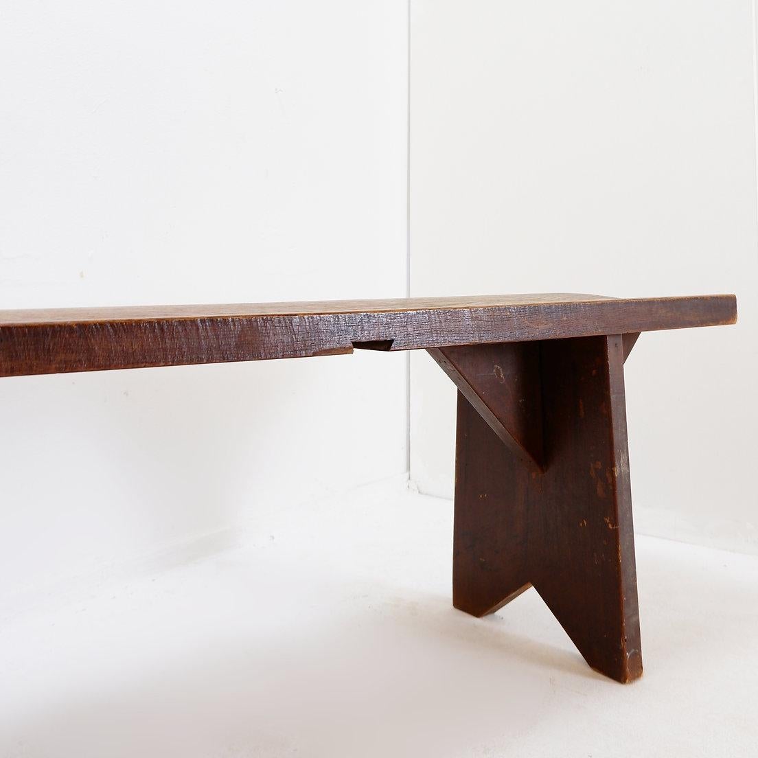 Rustic wooden bench - 20th For Sale 8