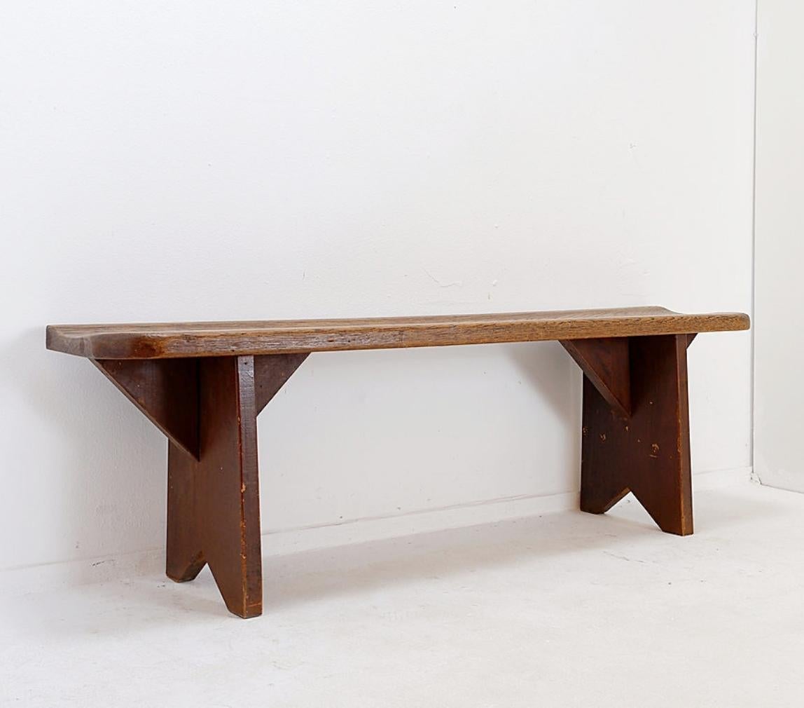 Rustic wooden bench - 20th For Sale 11