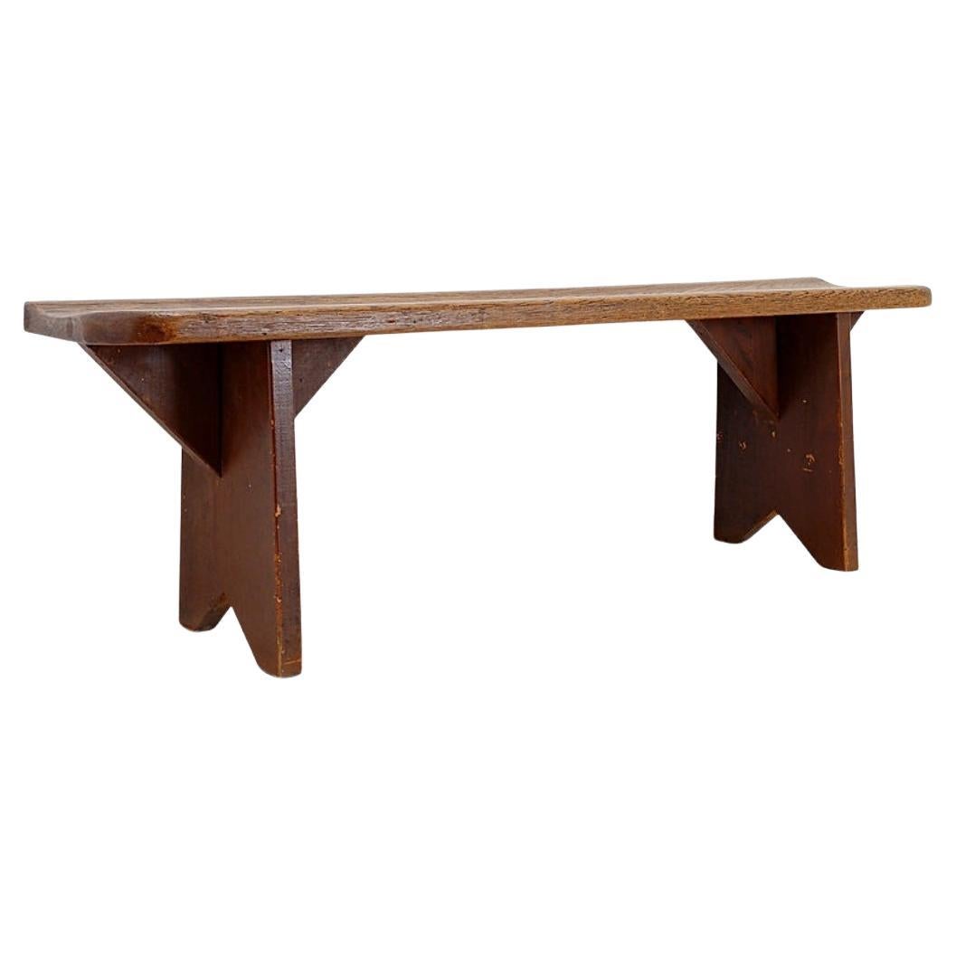 Rustic wooden bench - 20th