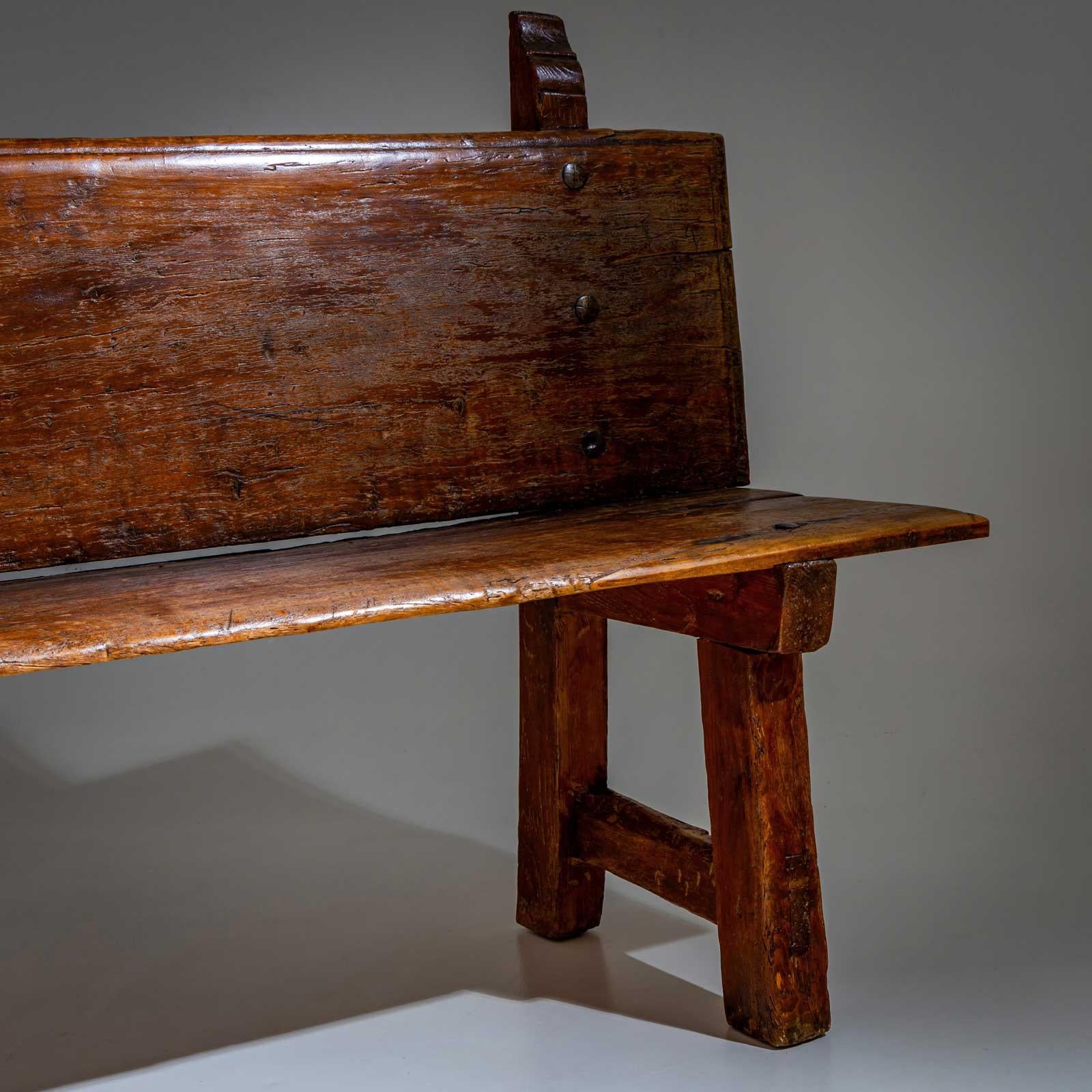 Banc rustique, Alpines 18ème / 19ème siècle en vente 3