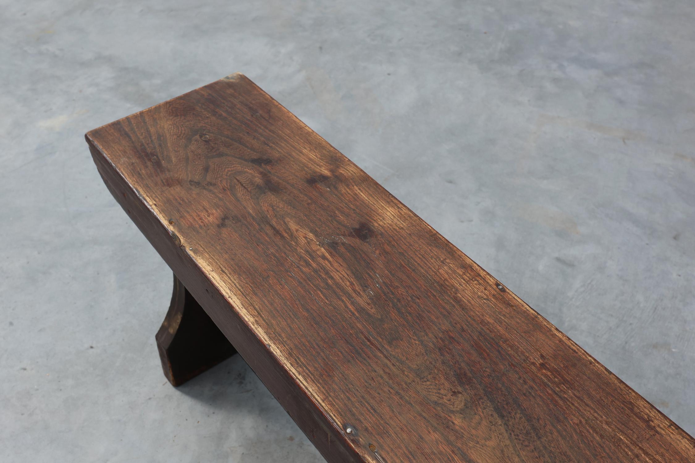 Français Banc rustique en bois dans le style Wabi Sabi, France, années 1900 en vente