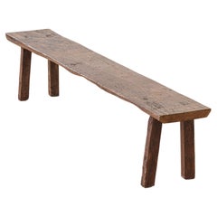 Rustic Wooden Bench, Unknown, Brazilian Vernacular Design