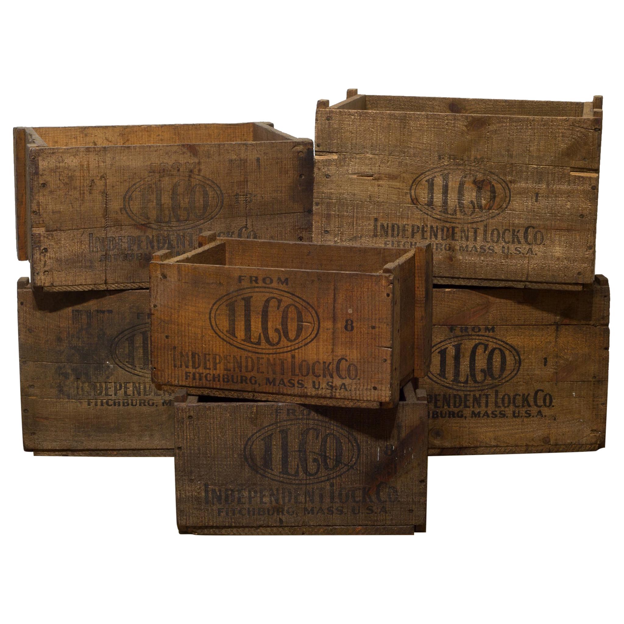 Rustic Wooden Boxes, circa 1940 at 1stdibs