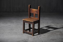 Rustikaler Holz-Kinderstuhl, Frankreich, frühes 20. Jahrhundert