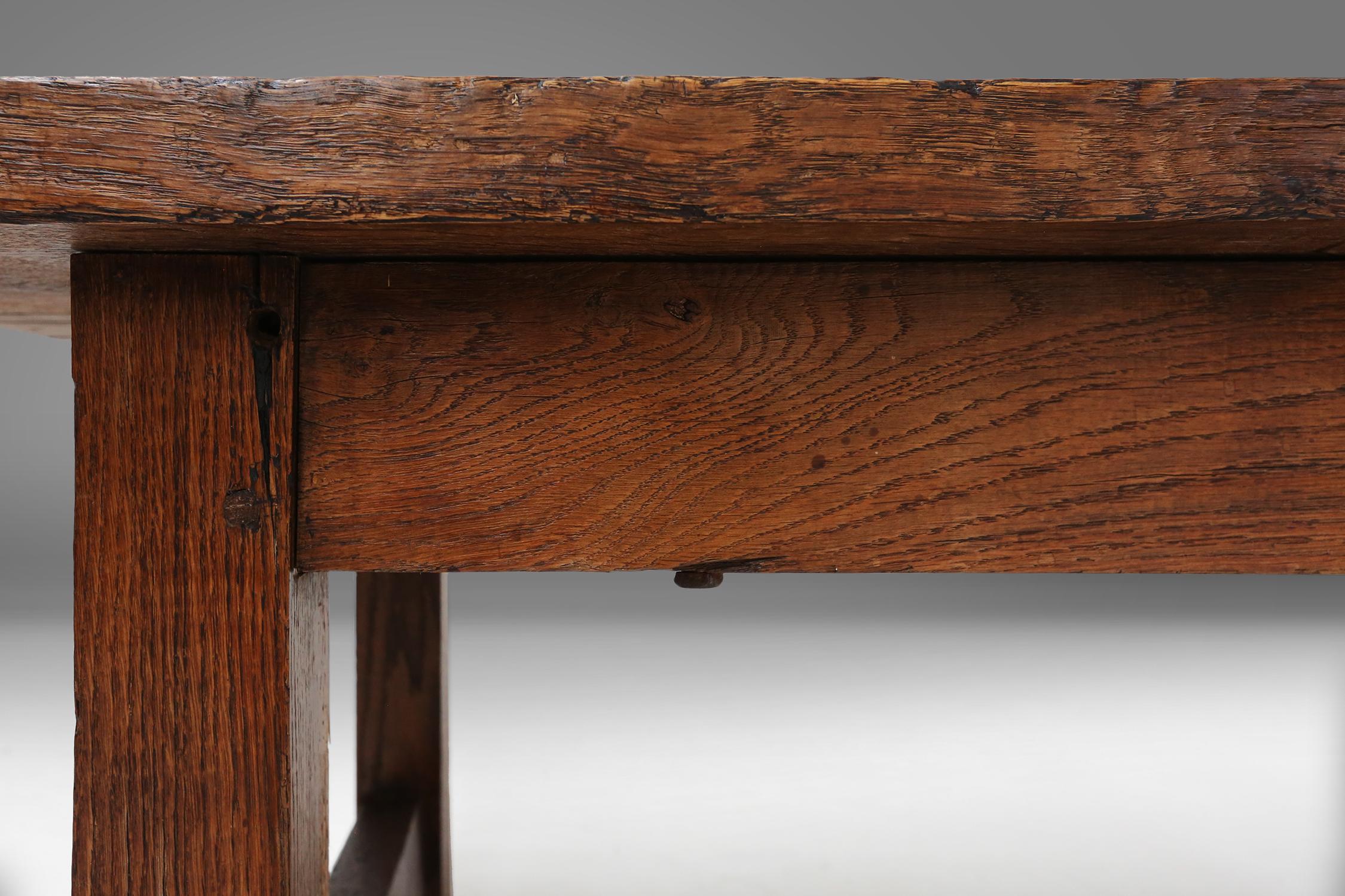 Fin du XIXe siècle Table basse rustique en bois 1890 en vente