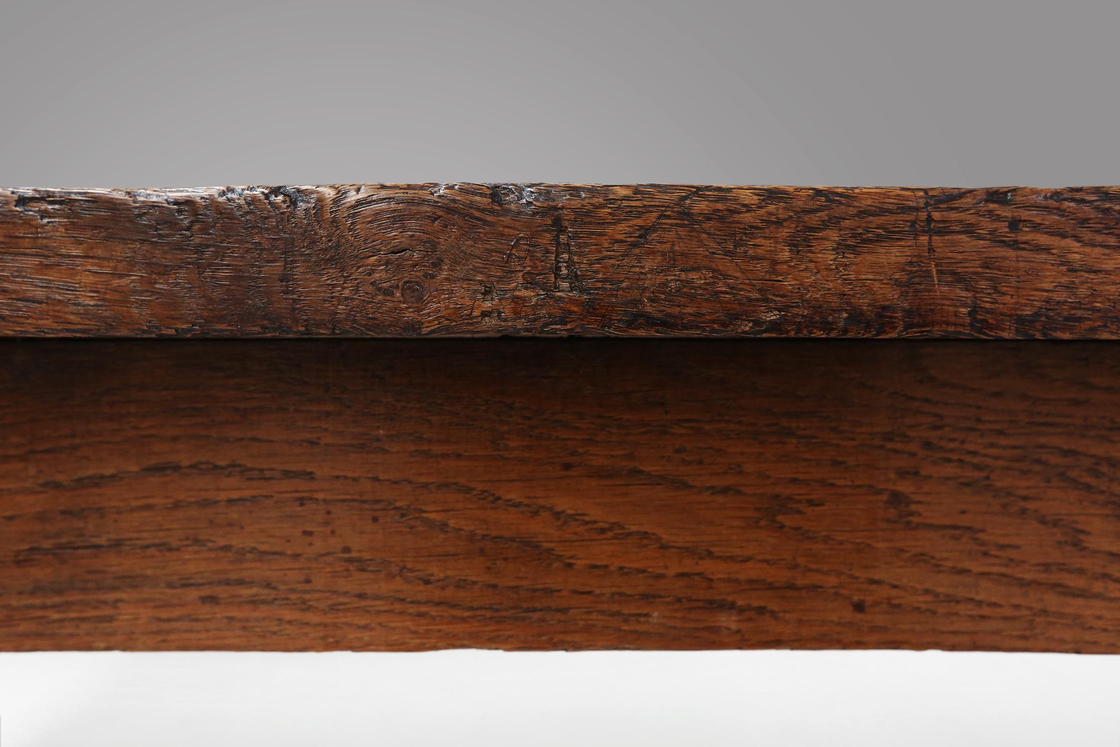 Ch�êne Table basse rustique en bois 1890