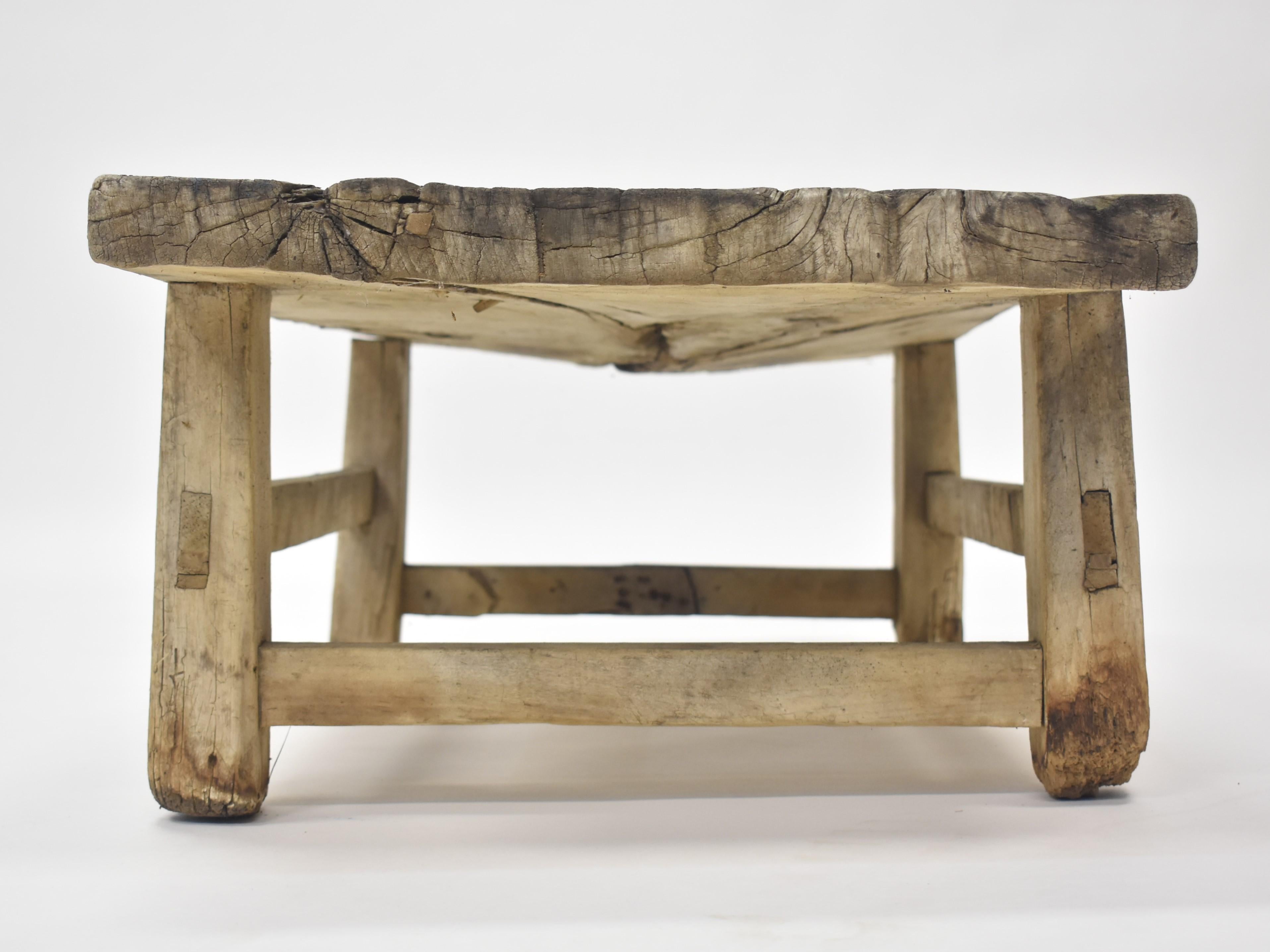 French Rustic Wooden Coffee Table For Sale