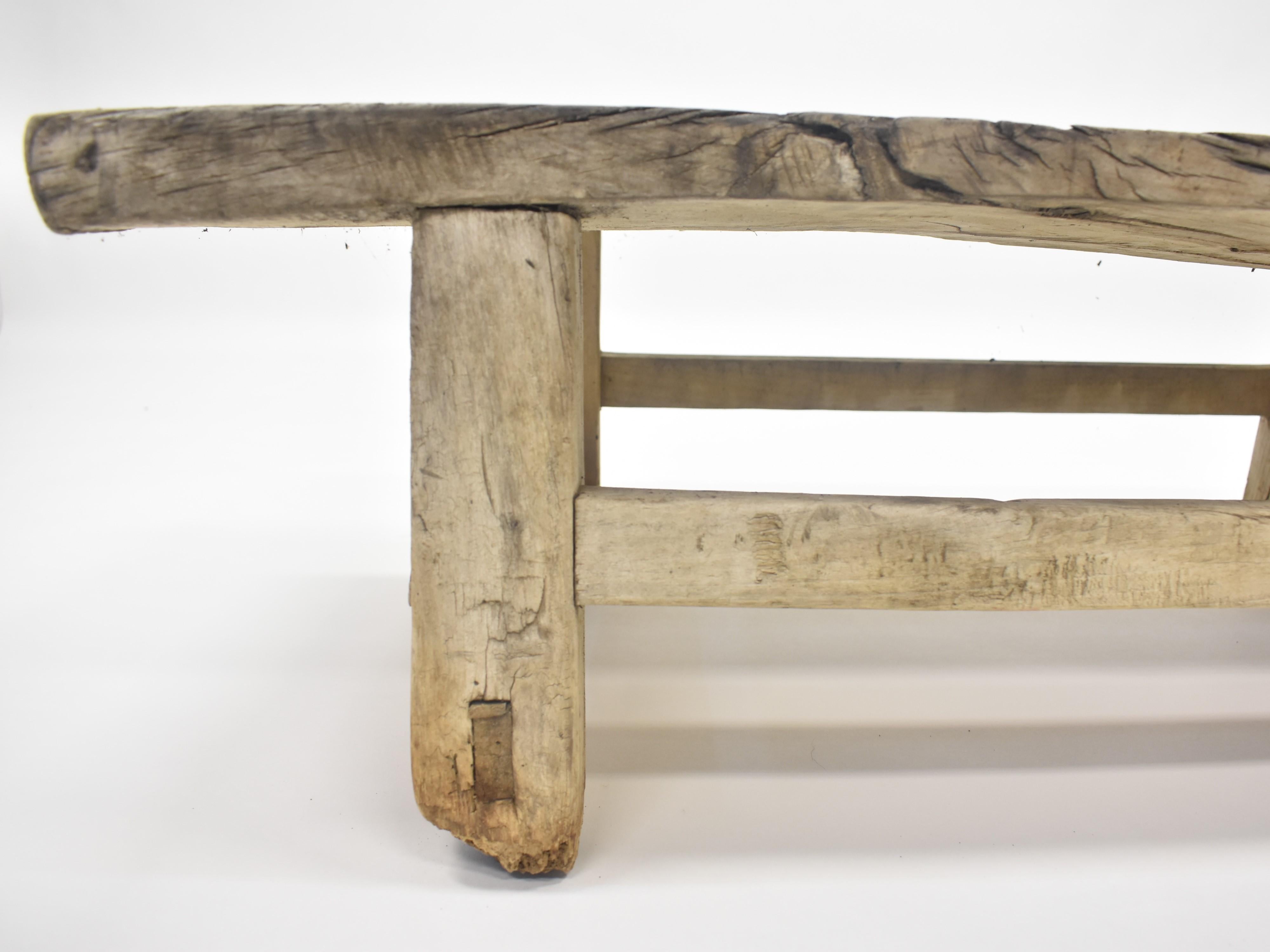 20th Century Rustic Wooden Coffee Table For Sale