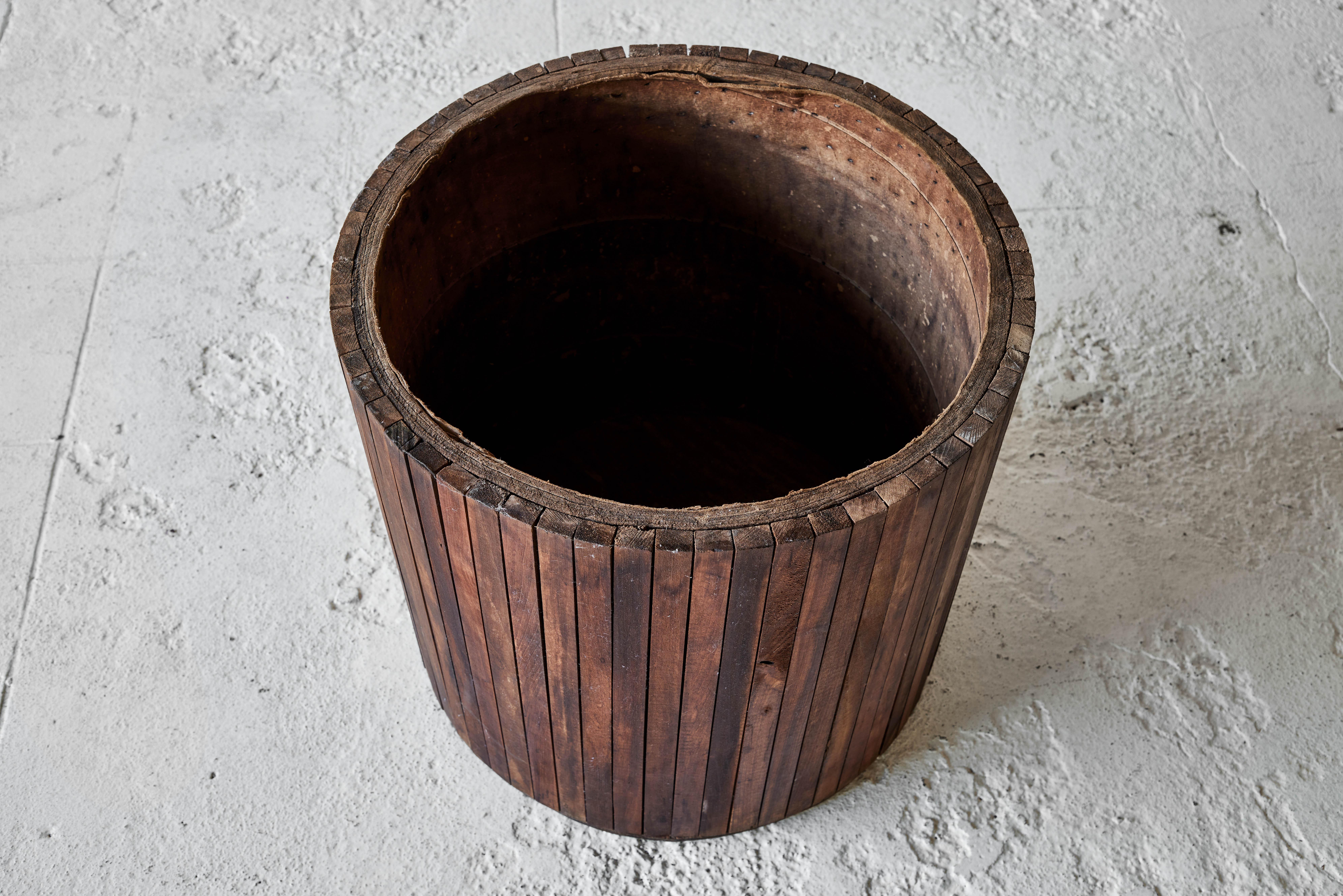 Rustic Wooden Faceted Planter 2
