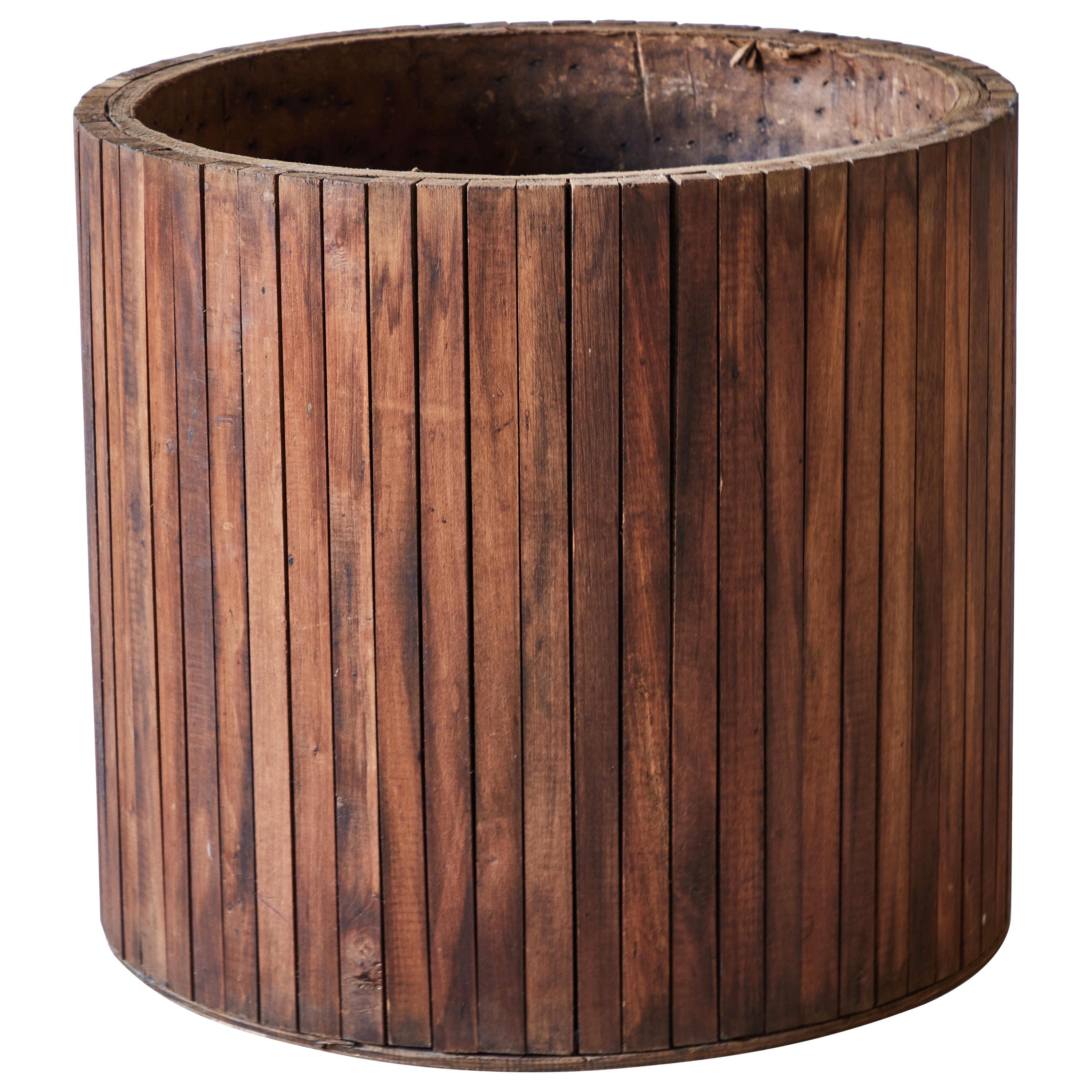 Rustic Wooden Faceted Planter