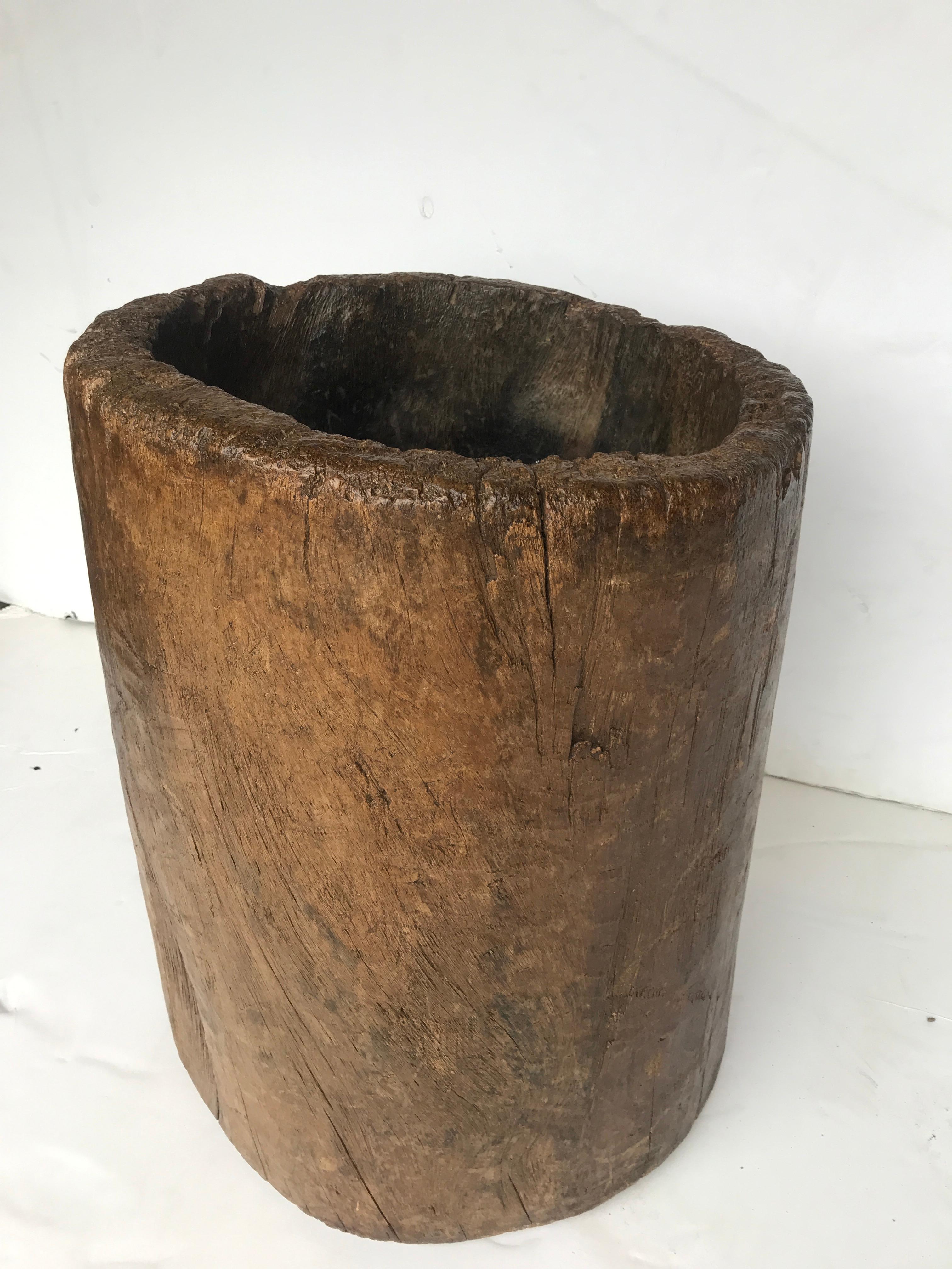 19th Century Rustic Wooden Planter