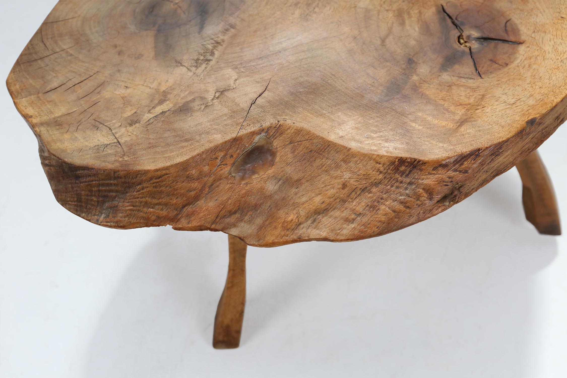 Rustic Wooden Side Table, 1900 2