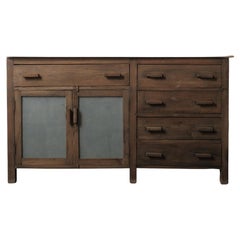 Rustic Wooden Marble Top Sideboard with Drawers
Frosted Panels
