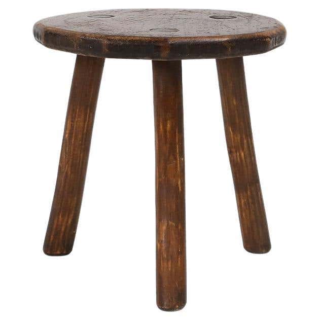 Rustic wooden stool Ca.1935 For Sale at 1stDibs