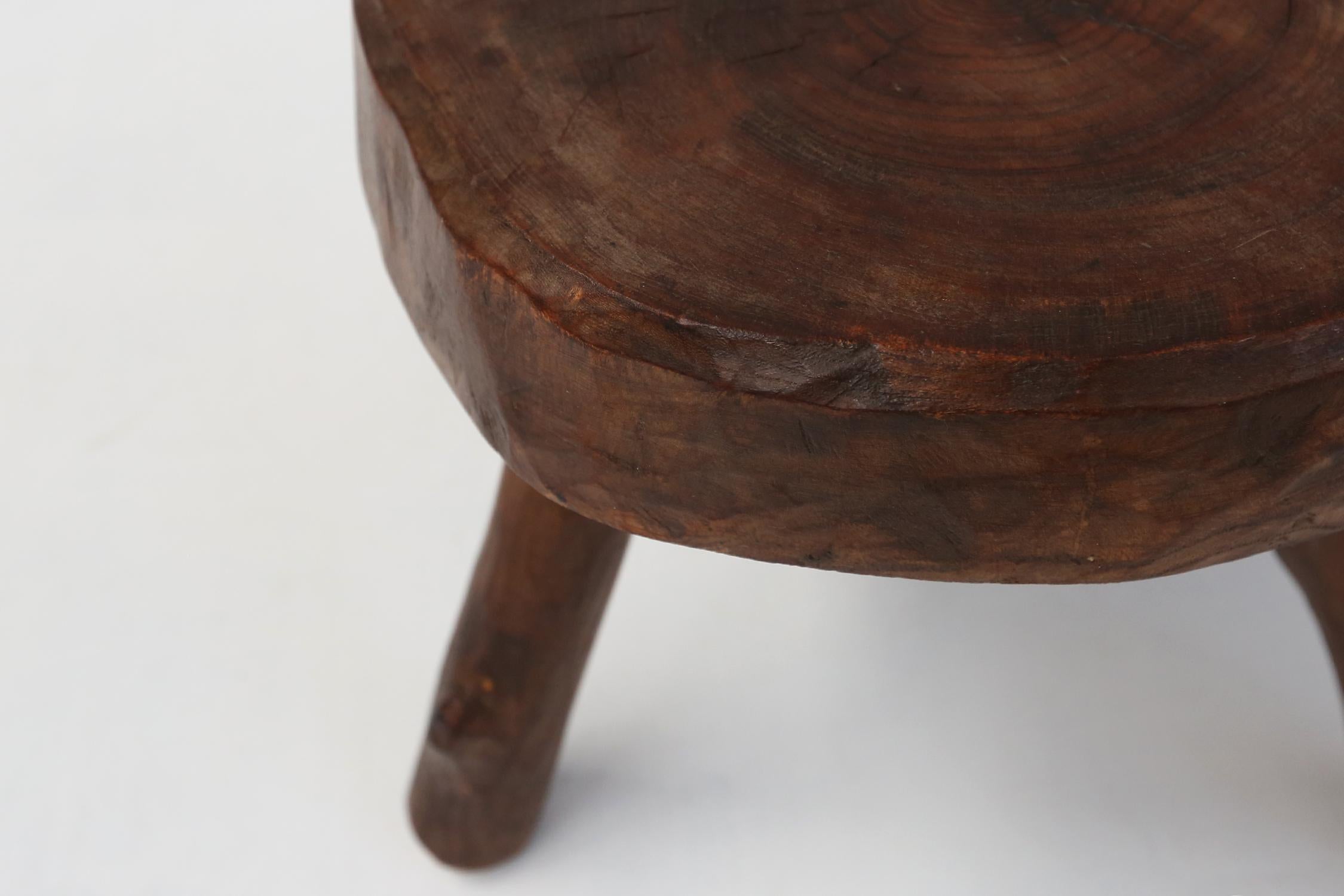 Rustic wooden stool Ca.1935 For Sale 2