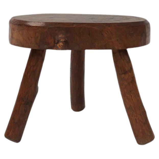 Rustic wooden stool Ca.1935 For Sale