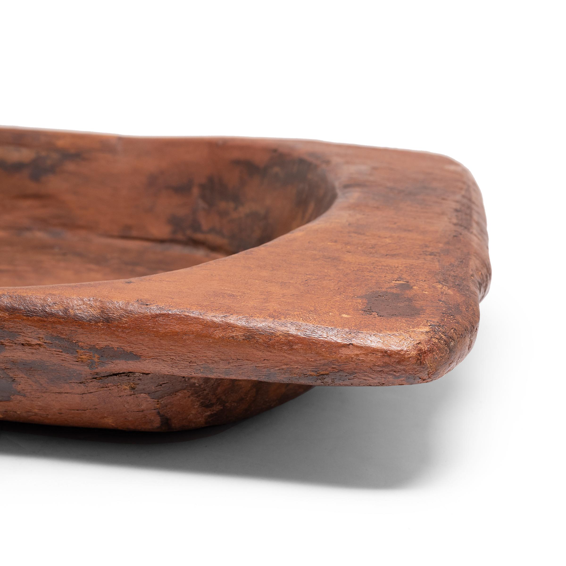 Bandeja rústica de madera, c. 1900 Chino en venta