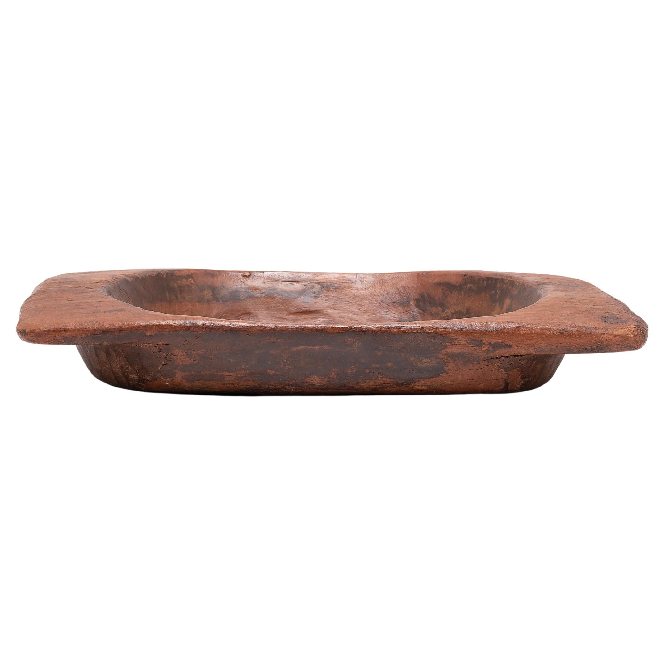 Rustic Wooden Tray, c. 1900 For Sale
