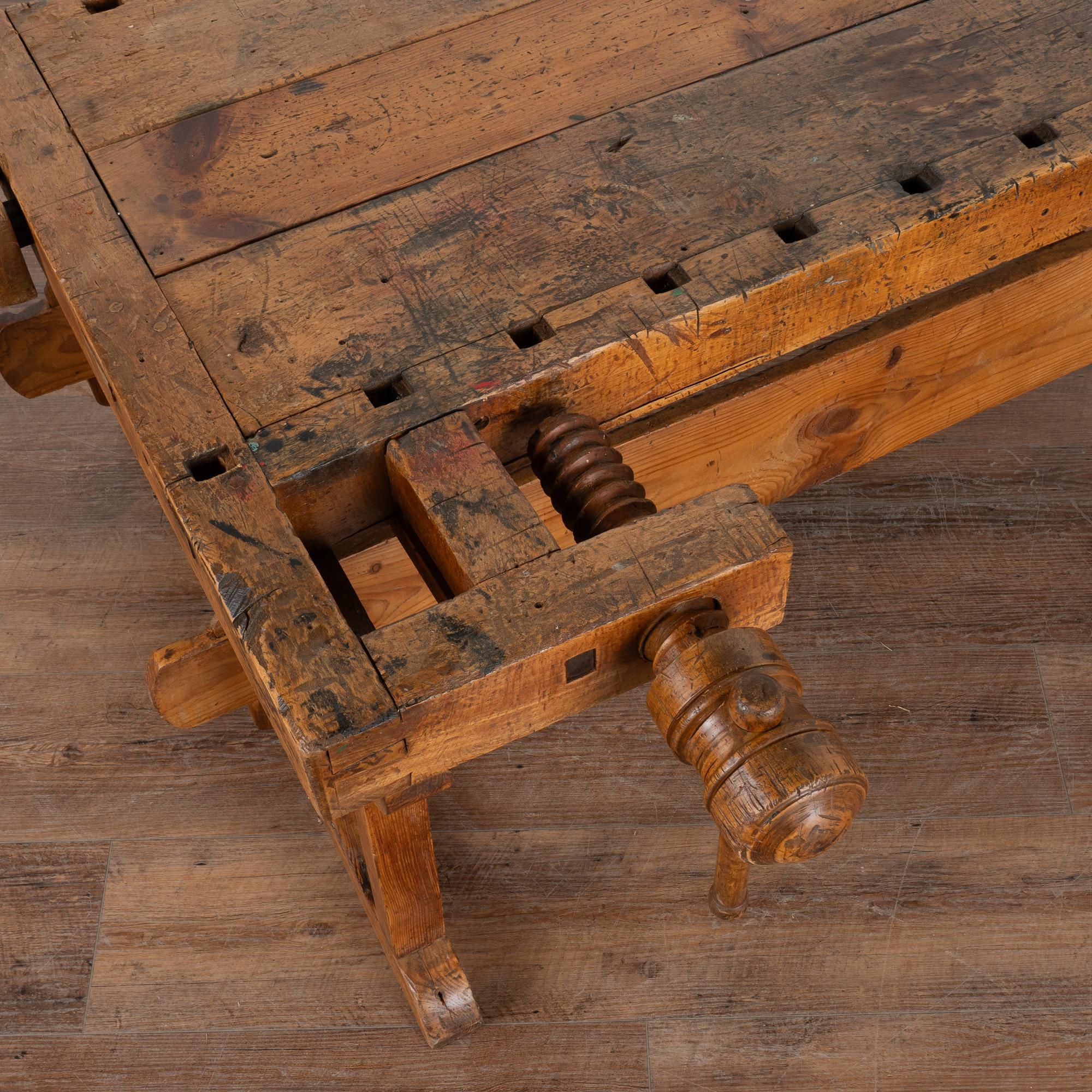 Rustic Work Bench Coffee Table, Denmark circa 1900 5