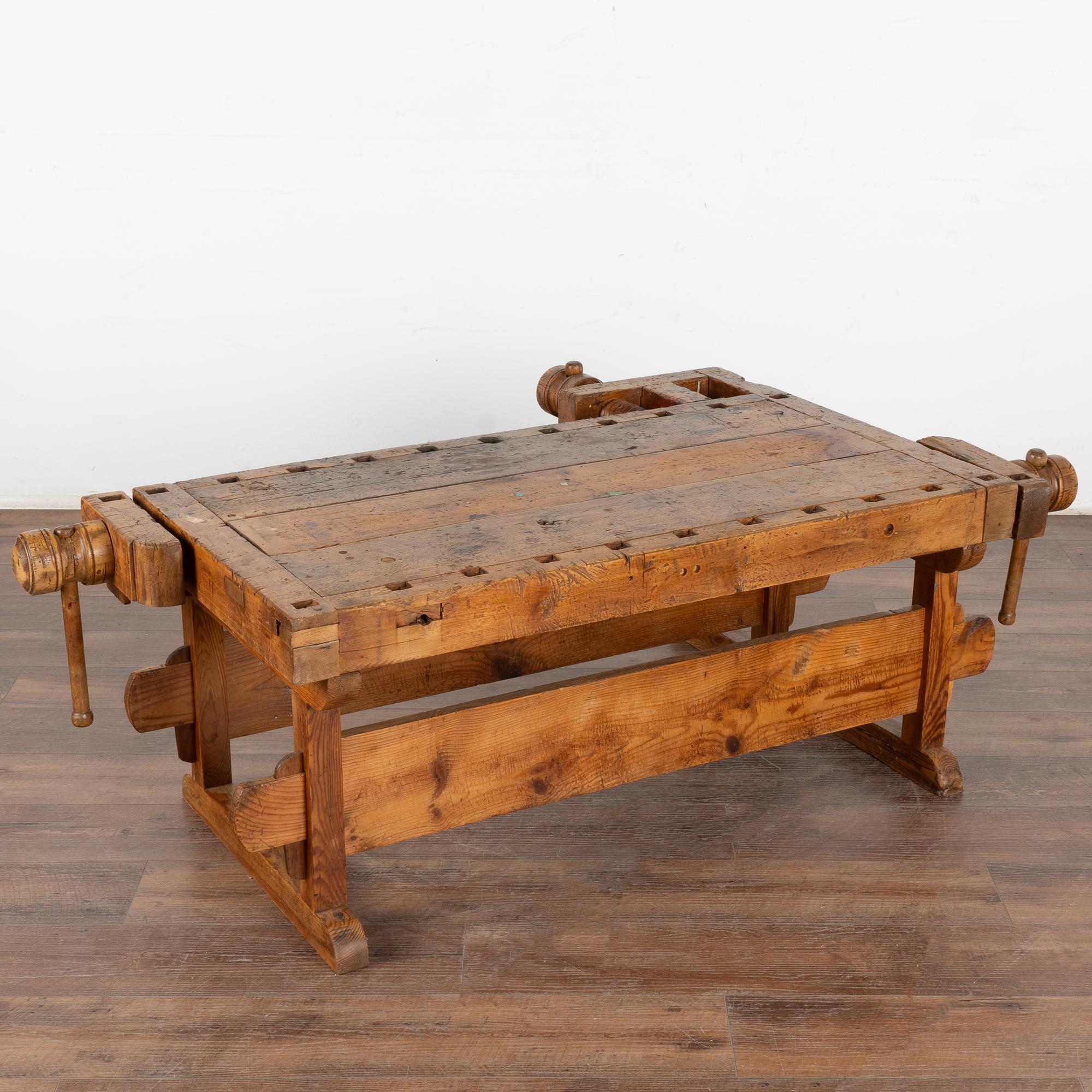 Rustic Work Bench Coffee Table, Denmark circa 1900 7