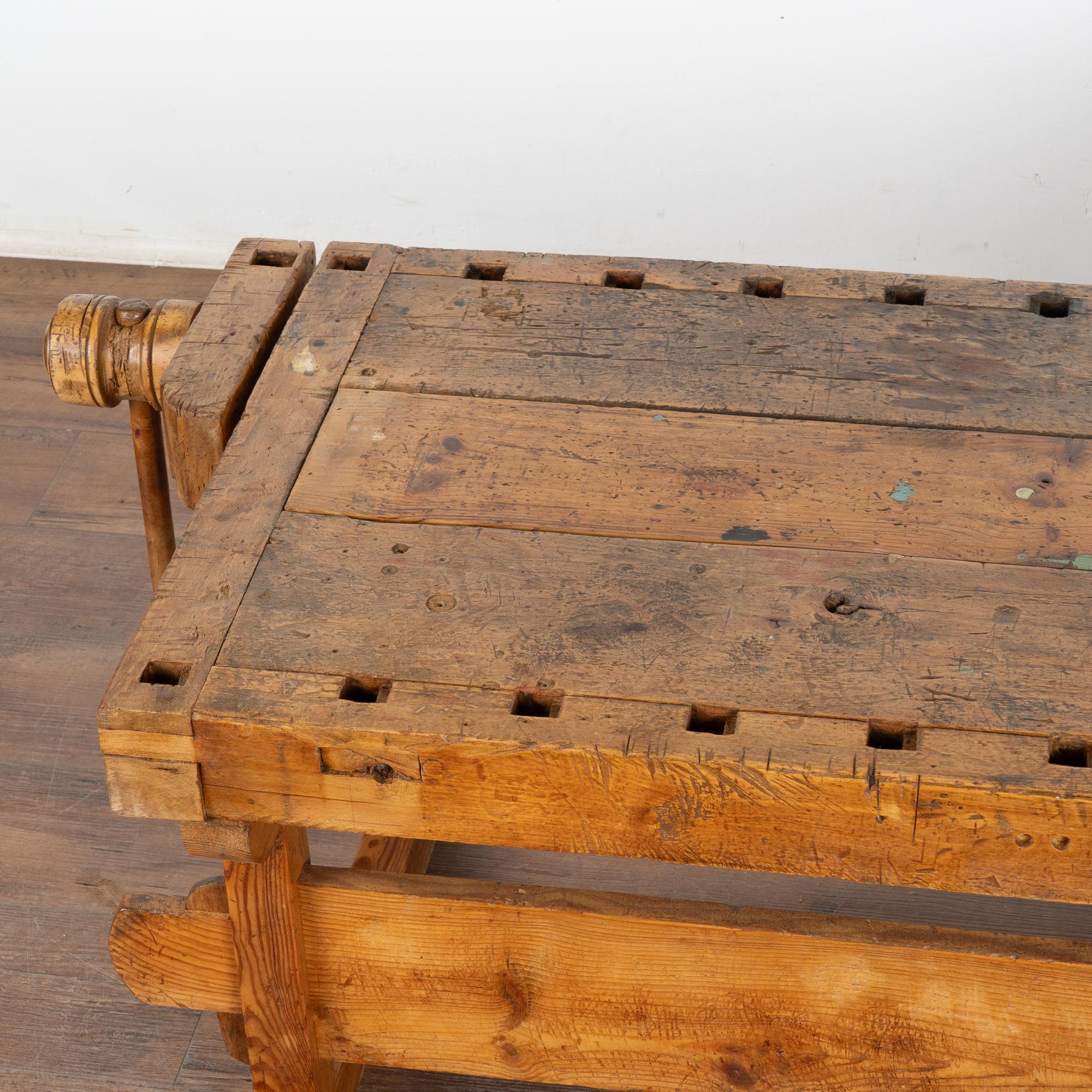 20th Century Rustic Work Bench Coffee Table, Denmark circa 1900