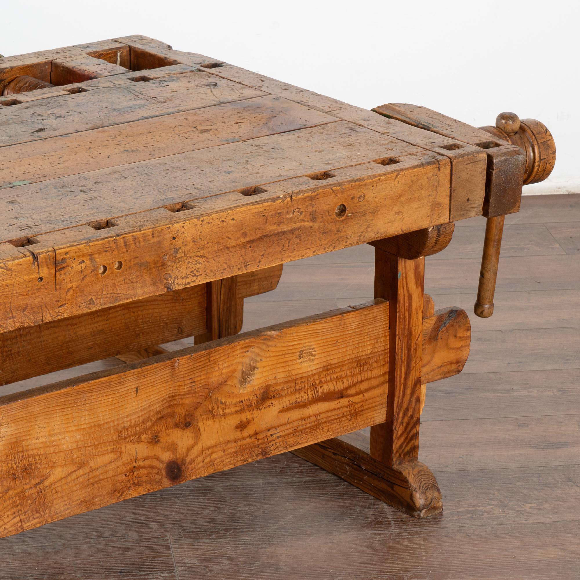 Rustic Work Bench Coffee Table, Denmark circa 1900 1