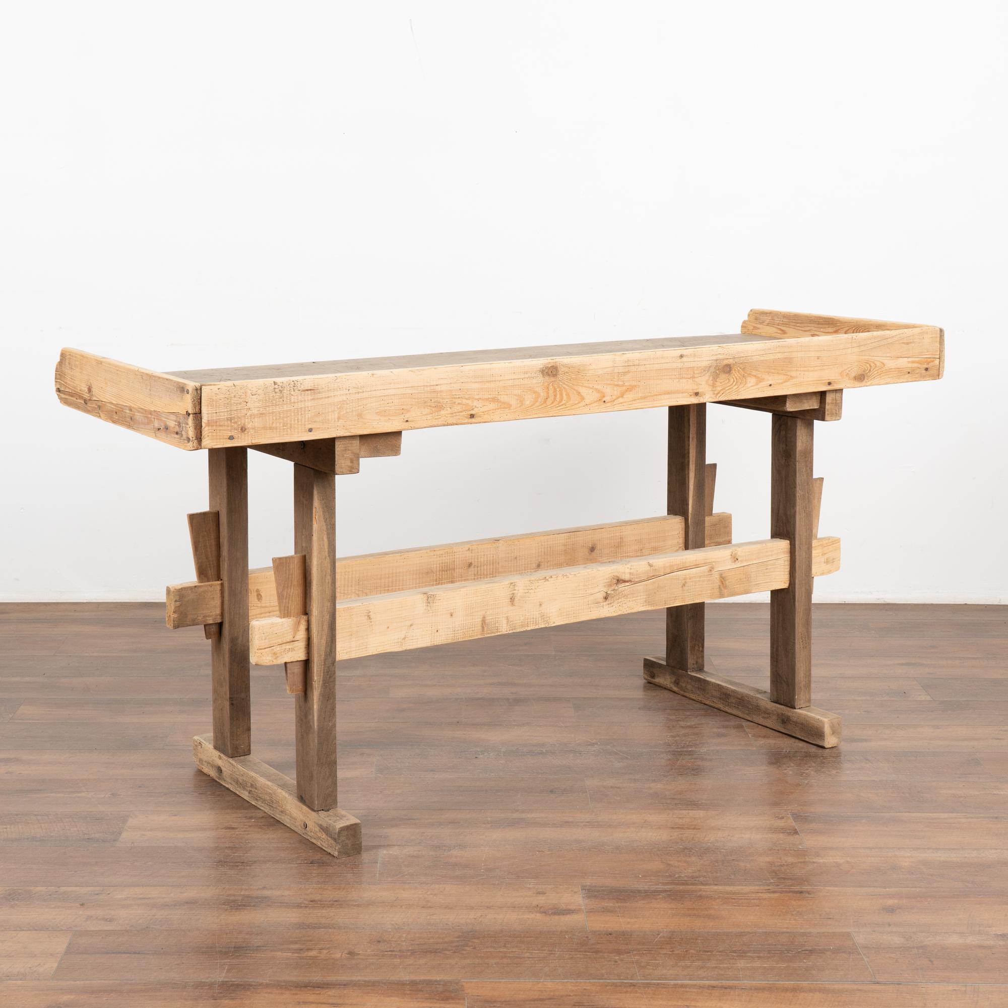 Rustic Work Table Console Table, circa 1880 from Hungary For Sale 5