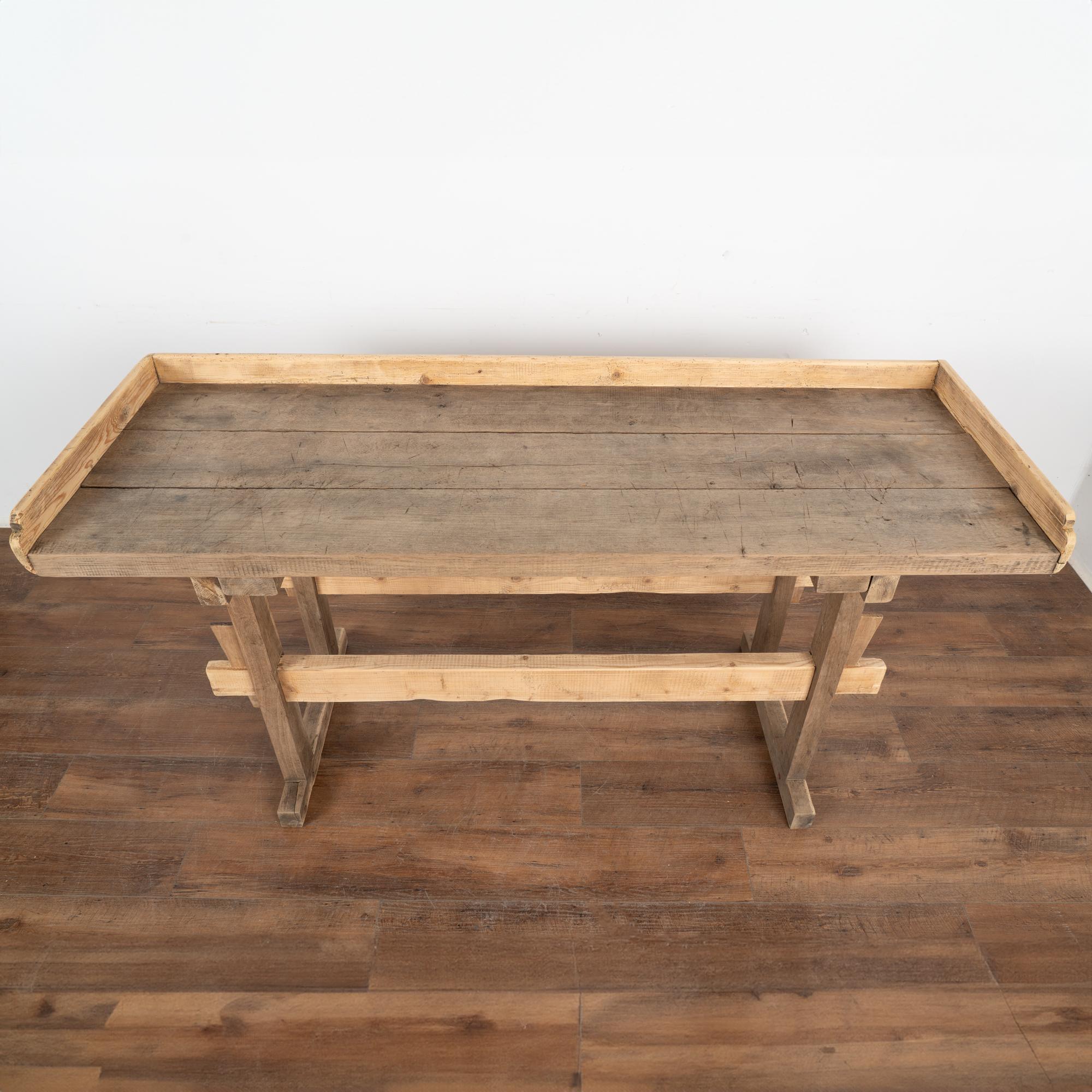 Rustic Work Table Console Table, circa 1880 from Hungary For Sale 2