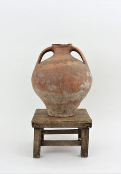 Spanish Rustic Workshop Wooden Pedestal Stand or Stool