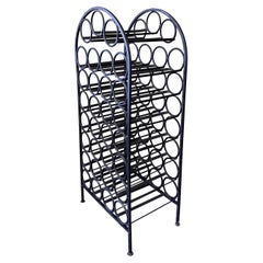 Rustic Wrought Iron Wine Rack / Cabinet