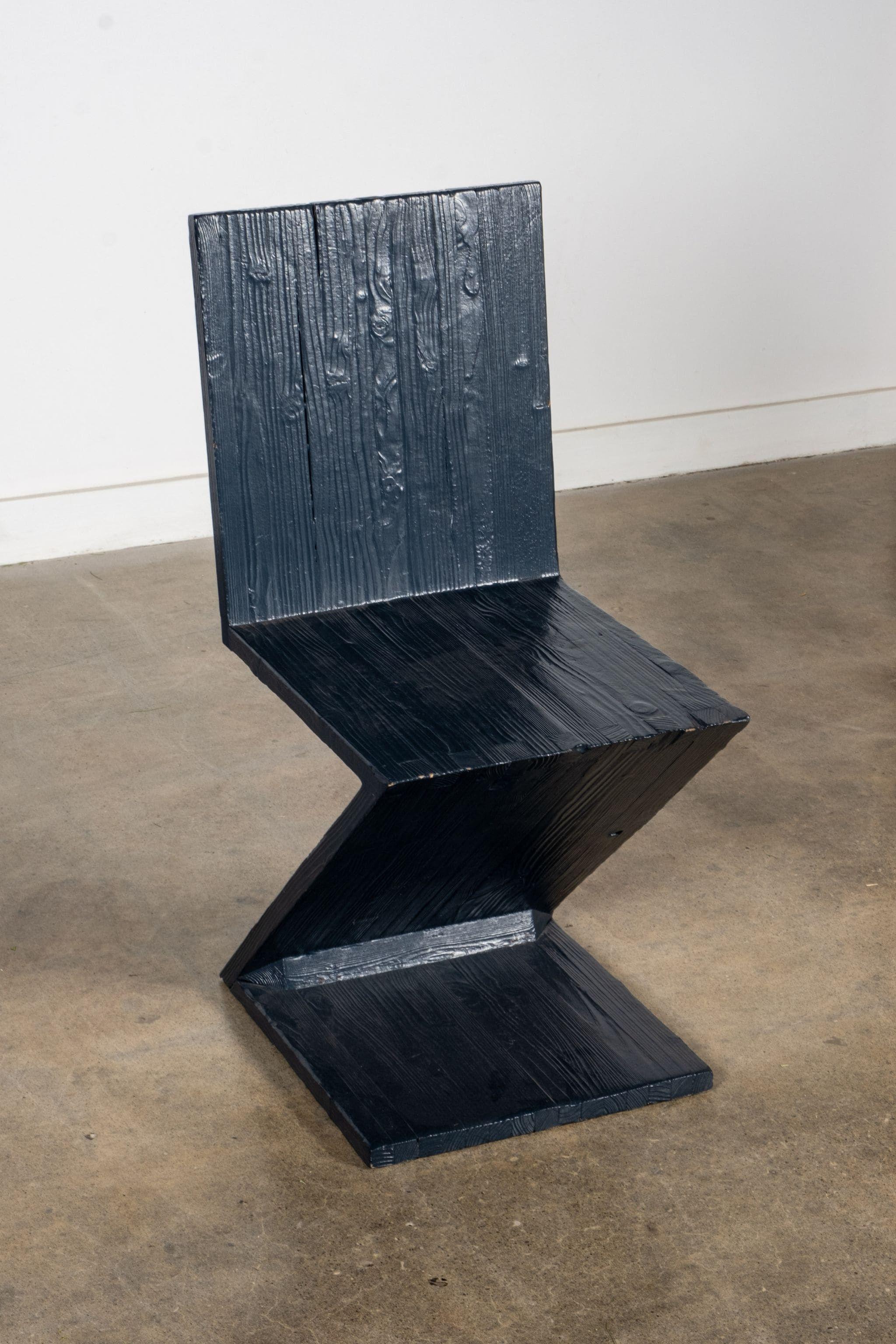 Postmoderno Sedia rustica Zig Zag in vendita