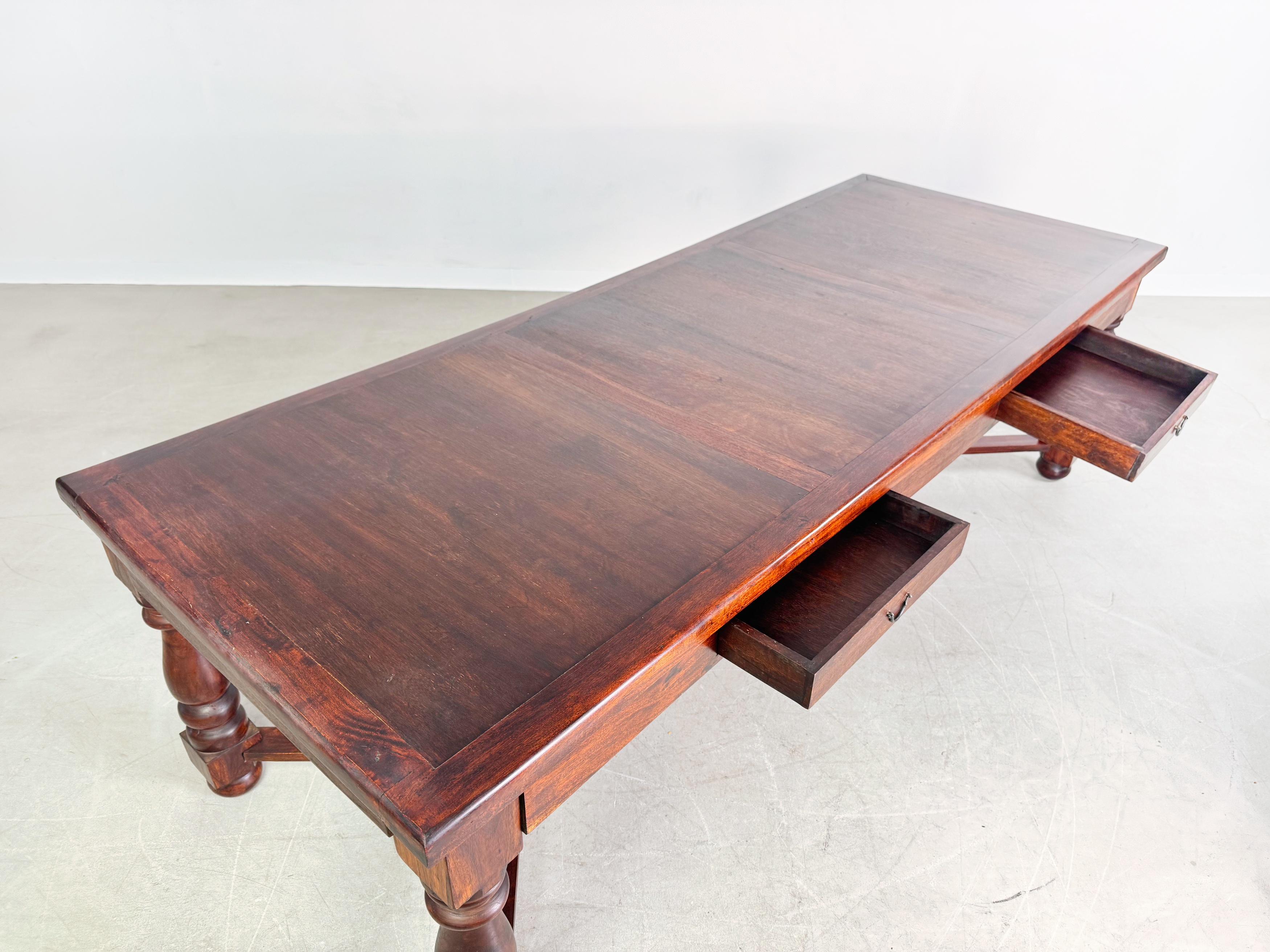 Rustikaler Esstisch Tafel 260cm langes Holz Antik Landhaus Tisch im Angebot 2