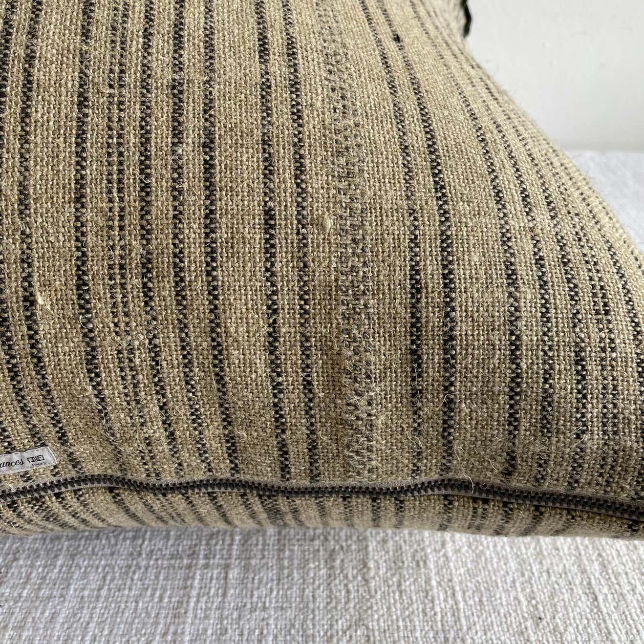 Rustique Zance French Linen Accent Pillow For Sale 1
