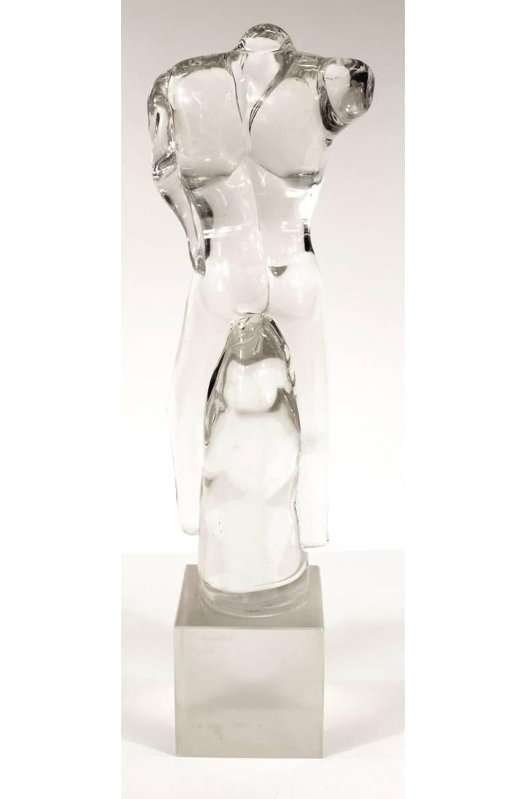 Rustre Italienische Mitte des Jahrhunderts Moderne Muranoglas Nackte Männliche Figur (Moderne der Mitte des Jahrhunderts)
