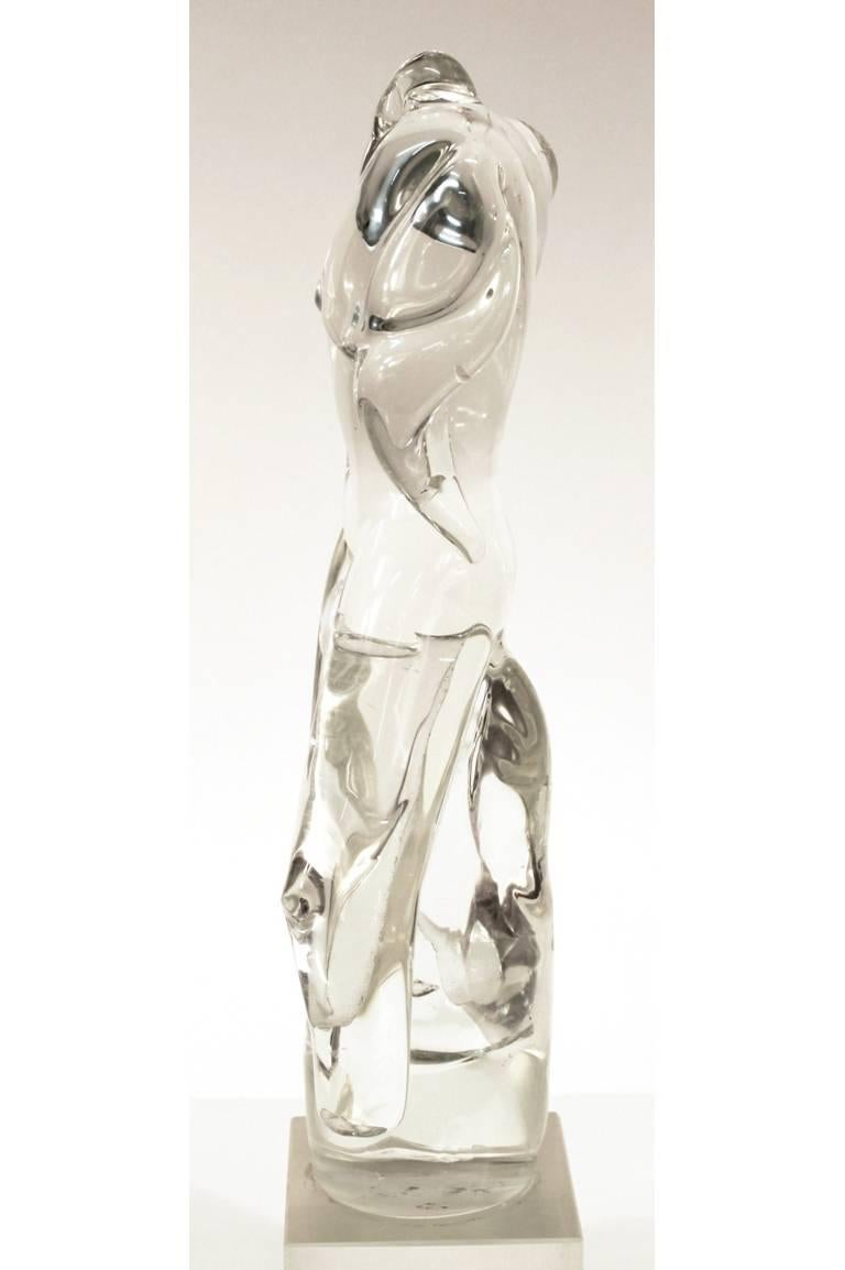 Rustre Italienische Mitte des Jahrhunderts Moderne Muranoglas Nackte Männliche Figur (Mitte des 20. Jahrhunderts)