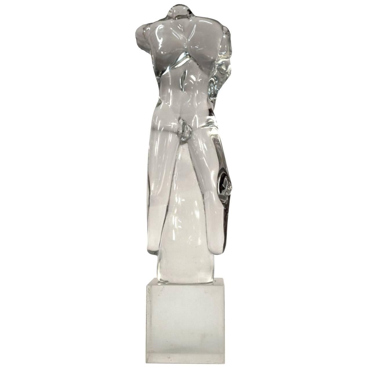 Rustre Italienische Mitte des Jahrhunderts Moderne Muranoglas Nackte Männliche Figur