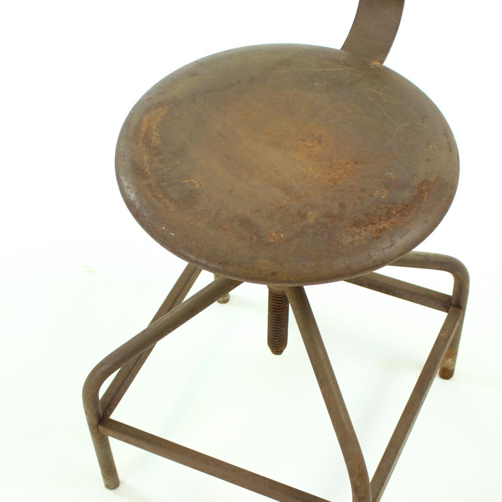 Rusty Factory Chair, Czechoslovakia, circa 1940 For Sale 2