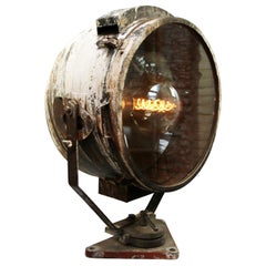 Rusty Iron Vintage Industrial Mirror Clear Glass Floor Lamps