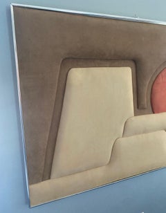 Rusty Mesas by Ron Brejftus Sculptural Textile Wall Art 1970s